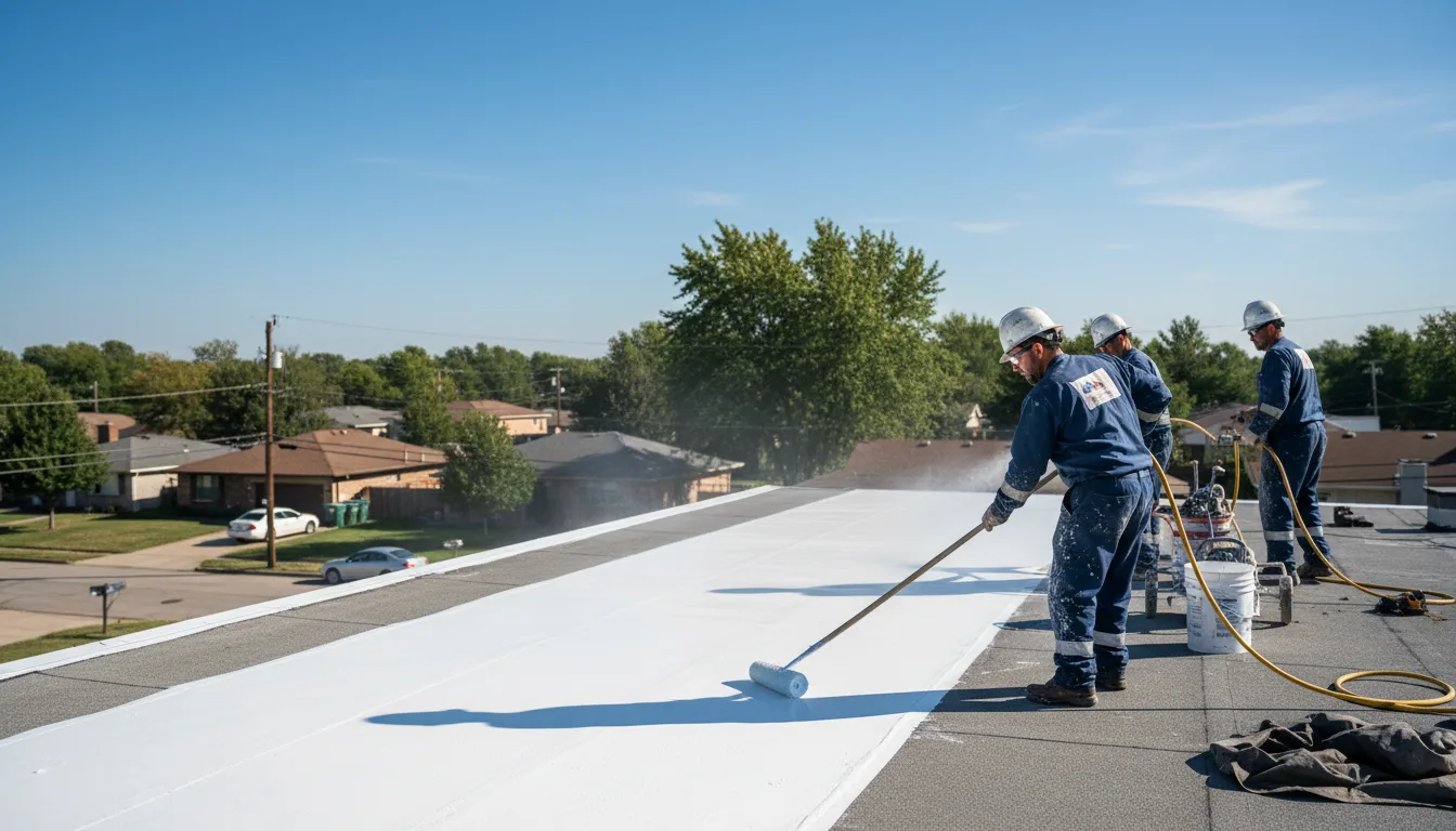 Commercial roof coating in Cyril, OK near me